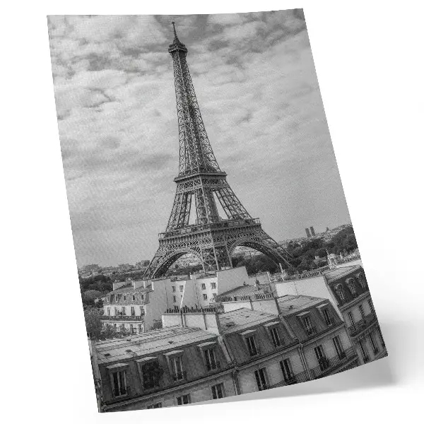 Eiffel Tower wall art elegant gray modern perspective print