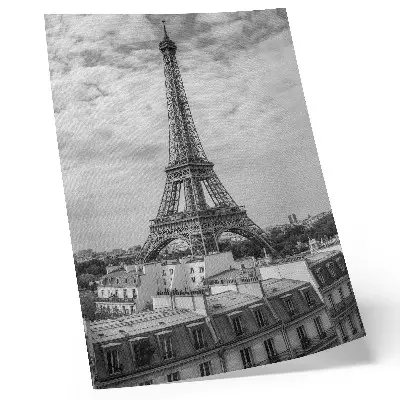 Eiffel Tower wall art elegant gray modern perspective print