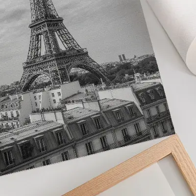 Eiffel Tower wall art elegant gray modern perspective print