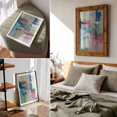 Art print with intense colors and abstract energy