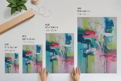 Art print with intense colors and abstract energy