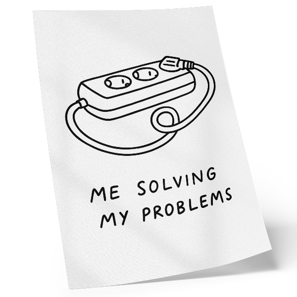 Premium wall art A minimalist illustration with humor