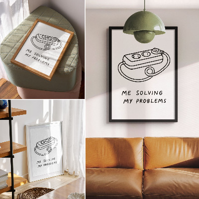 Premium wall art A minimalist illustration with humor