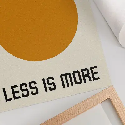 Decorative poster minimalist circle Bauhaus design with a cream background