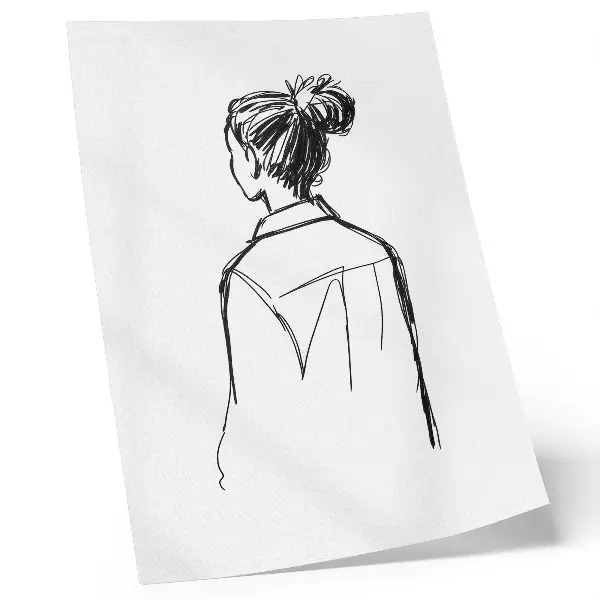 Decorative poster minimalist black and white silhouette contrast