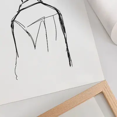 Decorative poster minimalist black and white silhouette contrast