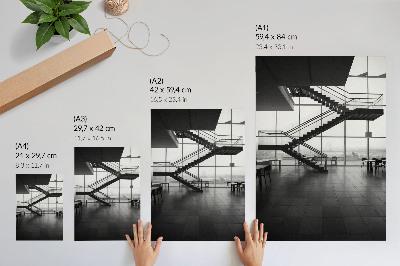 Premium wall art Modern stairs geometric elegance