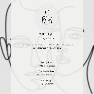 Minimalist woman outline composition poster elegance version