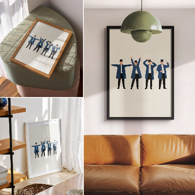 Decorative poster Modern characters in Scandinavian style