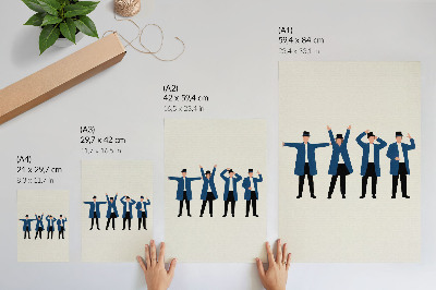 Decorative poster Modern characters in Scandinavian style