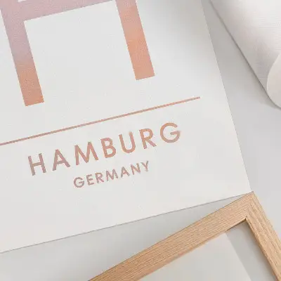 Poster minimalist letter H design in modern pastel shades