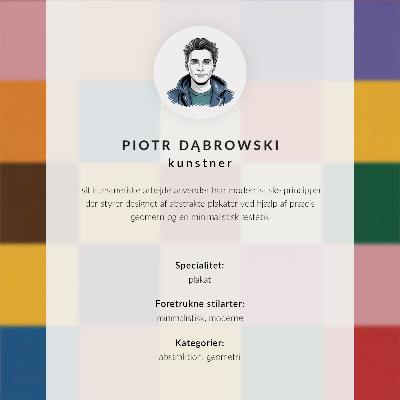 Art print Geometric pattern in vivid colors