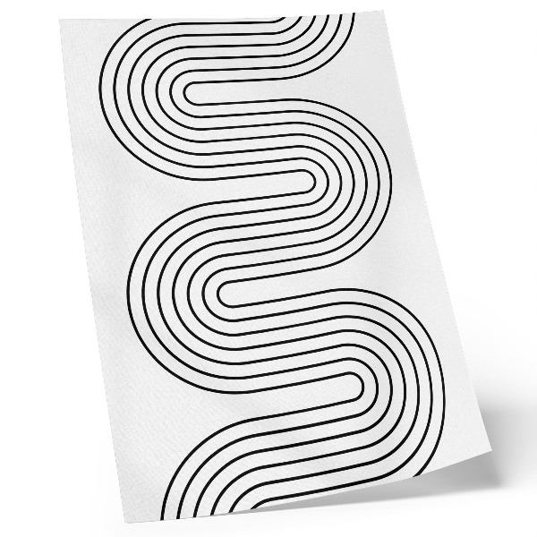 Poster Contrasting lines abstract pattern modernity