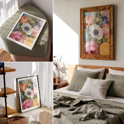 Flowers full of life and color poster poster