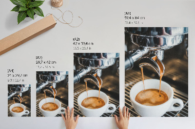 Decorative poster Expressive drink white cup modernity