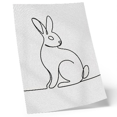 Premium wall art Delicate silhouette of a rabbit with a thin line