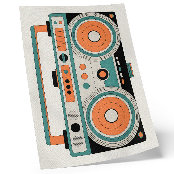 Decorative poster Retro style with expressive shapes and contrasts