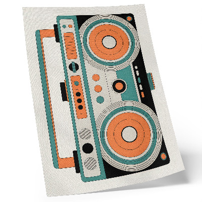 Decorative poster Retro style with expressive shapes and contrasts