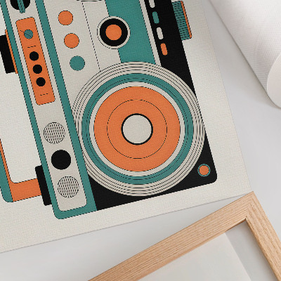 Decorative poster Retro style with expressive shapes and contrasts
