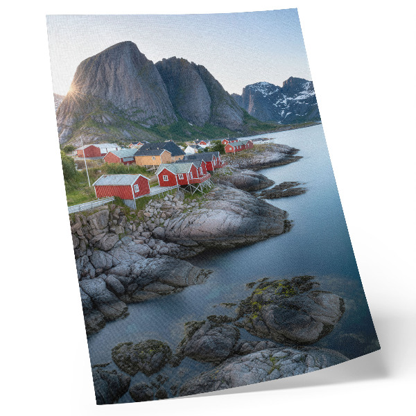 Premium wall art Seaside cottages mountains peace nature landscape