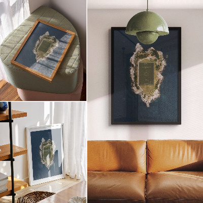 Decorative poster A pitch on an island surrounded by a turquoise sea