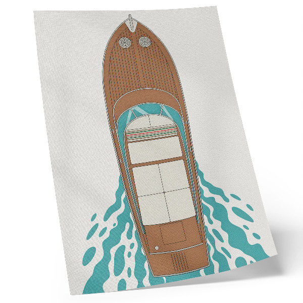 Decorative poster The elegance of a yacht, lines, symmetry, minimalism