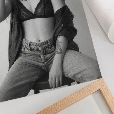 Art print monochrome minimalist portrait of freedom