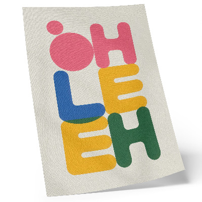 Art print Geometric letters in vivid colors