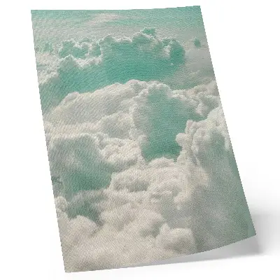 Clouds in the blue sky poster depicting peace and harmony