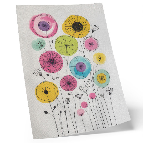 Art print Colorful flowers modern style joy