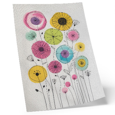Art print Colorful flowers modern style joy