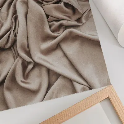 Art print beige material with delicate folds and a cozy atmosphere