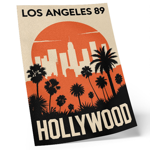 Premium wall art Silhouettes of palm trees in a modern metropolitan atmosphere