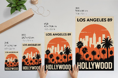 Premium wall art Silhouettes of palm trees in a modern metropolitan atmosphere