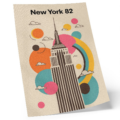 Poster A dynamic city full of vibrant colors