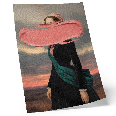 Poster Classic figure with pink contrast