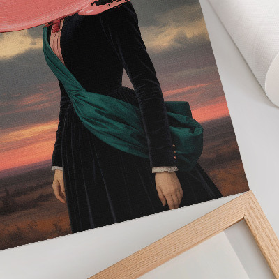 Poster Classic figure with pink contrast