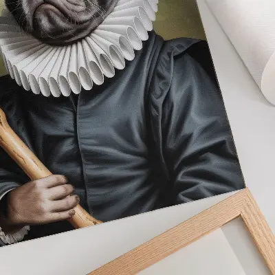 Renaissance dog wall art premium canvas print