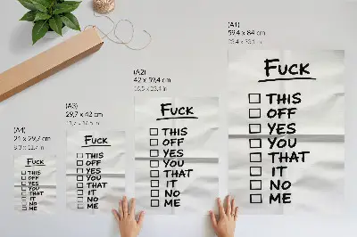 Art print with black text on a white background