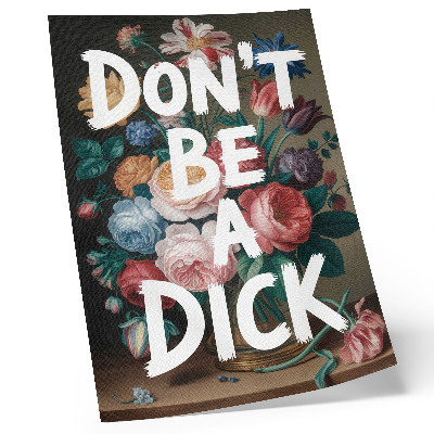 Decorative poster Colorful flowers with white lettering contrast effectively