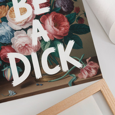 Decorative poster Colorful flowers with white lettering contrast effectively