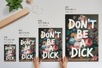Decorative poster Colorful flowers with white lettering contrast effectively