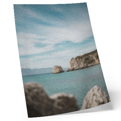 Poster Cliffs, sea, blue sky
