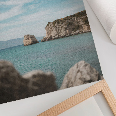 Poster Cliffs, sea, blue sky