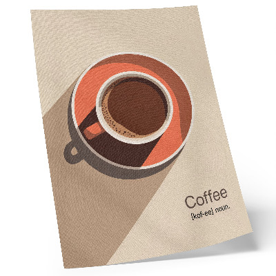 Decorative poster Coffee cup warm colors minimalist