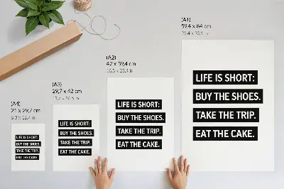 Premium wall art letters on a black background with inspiring typography