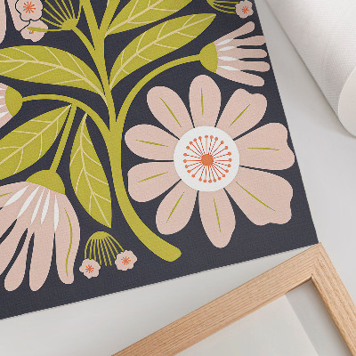 Decorative poster Retro floral motifs without the hassle