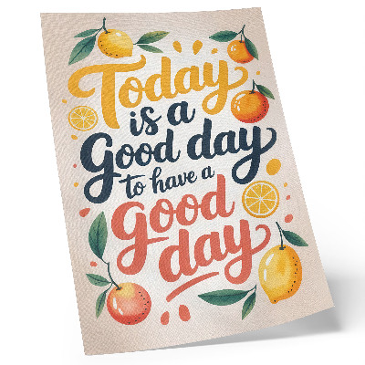 Poster colorful citrus letters in a modern style
