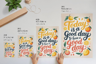 Poster Colorful citrus letters modern style
