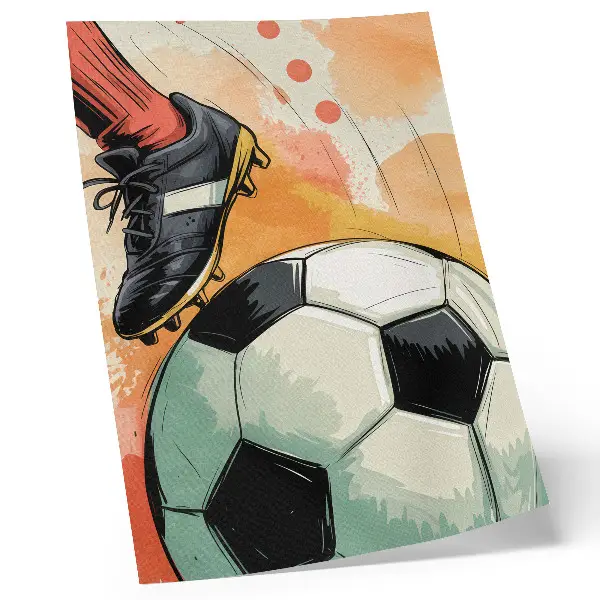 Decorative poster with a sporty accent in dynamic colors